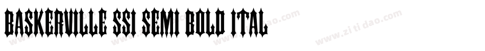 Baskerville SSi Semi Bold Italic字体转换